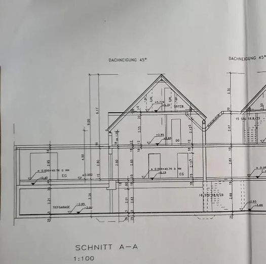 Schnitt Bauantrag