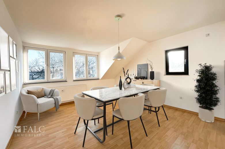 Dachgeschosswohnung mit Stellplatz in ruhiger Lage von Köln-Lövenich – Wohnbeispiel - Esszimmer