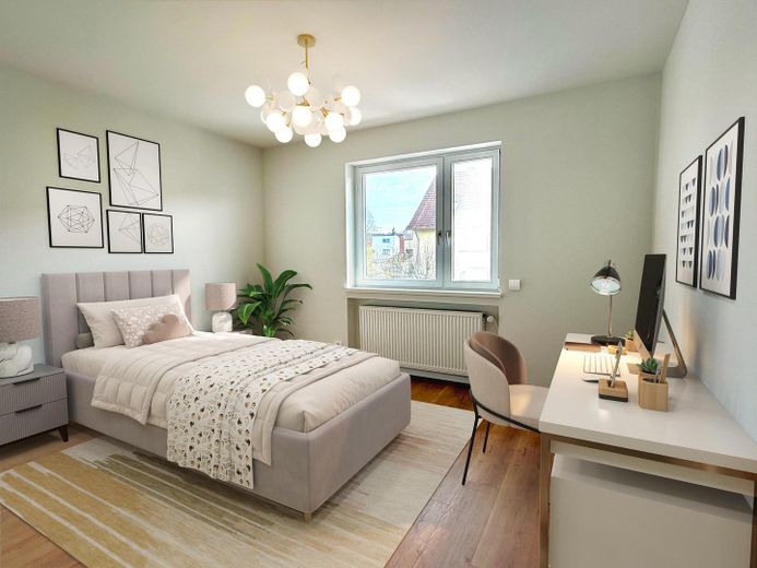 Frisch sanierte 4-Zimmer Wohnung – Kind  / Einrichtungsbspl