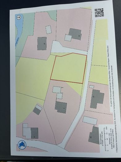 Sonniges Baugrundstück für ein Einfamilienhaus in Nußdorf a Inn – Auszug aus Bayernatlas