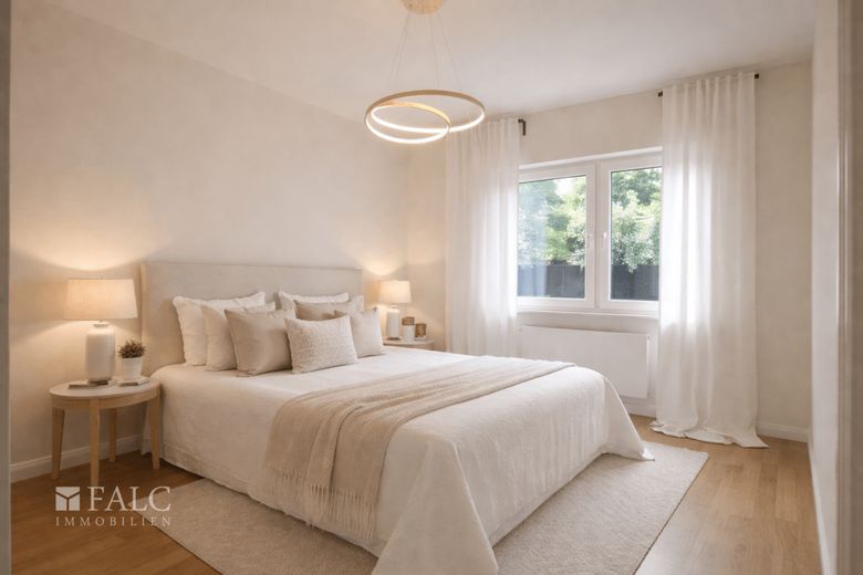 Exklusiver Bungalow * Privatgarten * Sonnenterrasse * Düsseldorf-Stockum – Schlafzimmer