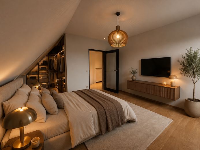 +++RESERVIERT+++ Maisonette-Wohnung mit großem Sonnenbalkon inkl. Tiefgarage in Oberhausen-Alsfeld – Schlafzimmer 1 KI eingerichet