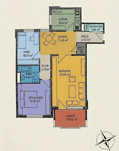 Renovierter Wohntraum mit Seeblick: 87 m² 3-Zimmer-Wohnung inkl. Einbauküche & Balkon – Foto 4