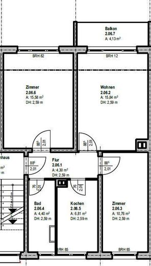 Günstige 3 Zimmer Wohnung mit Balkon in 02959 Schleife – Grundriss