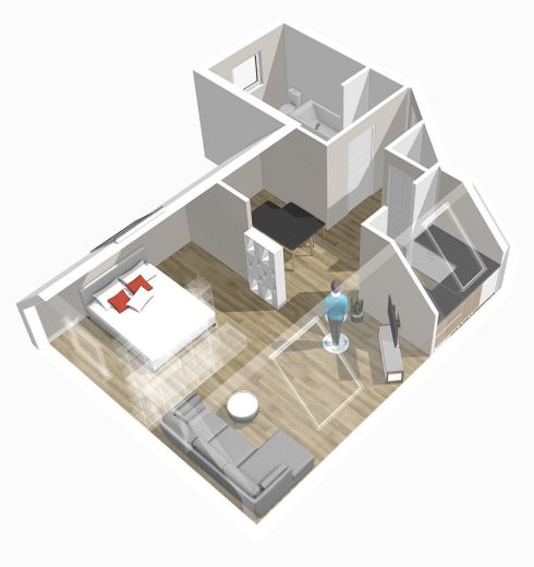 Bright city apartment => 5 min to Jahnplatz by train – Grundriss_3D_1