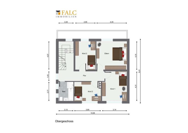 Freistehendes Haus in Dülmen – Grundriss-Obergeschoss