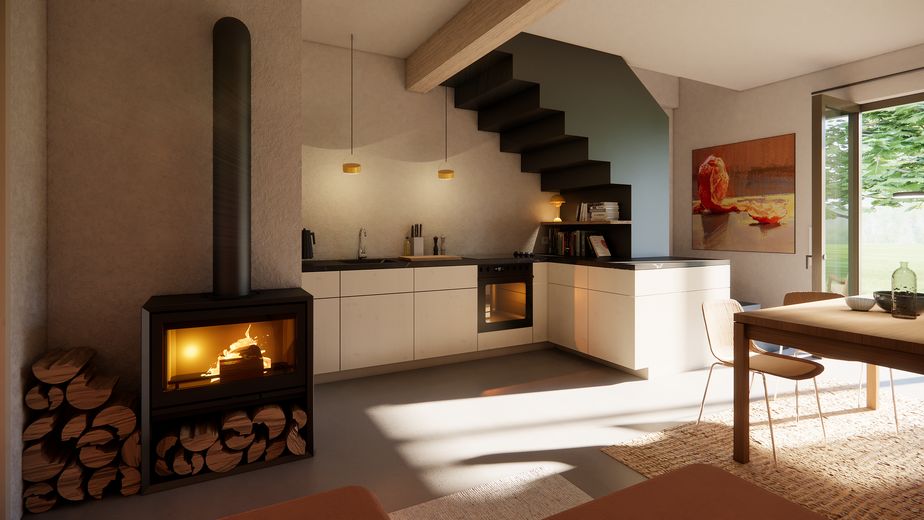 Vakantiewoningen in het historische koetshuis – Visualisierung  Wohnung B