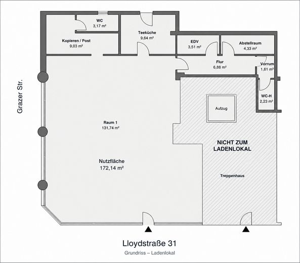 Büro, Ladenlokal · 172 m² · Toplage Lloydstraße Bremerhaven – Grundriss