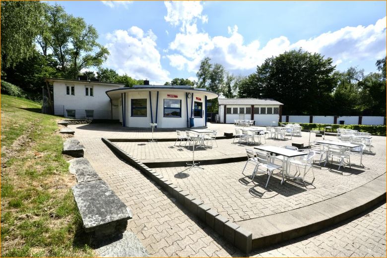 Blick aus dem Freibad