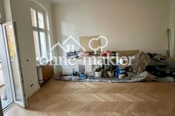 Jasne 3-pokojowe mieszkanie w kamienicy z balkonem w Kreuzbergu | 87 m² | zabudowa kuchenna