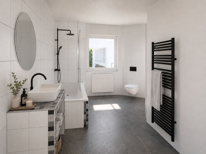5% AfA - Auf 94 m² stilvoll Wohnen oder mit Rendite vermieten - The Roof Top Apartment – Bad en suite