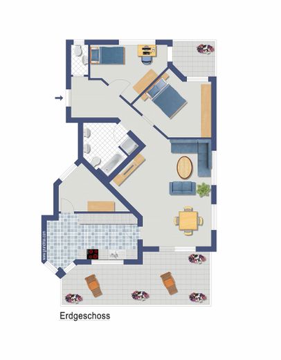 3,5-Zimmer-Wohnung mit großer Sonnenterrasse + Garten – Foto 16