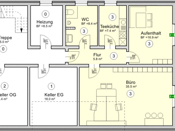 Ayrı kat mülkiyeti – 6 park yeri ve bahçe alanı ile bodrum katta yaklaşık 74 m² – Fotoğraf 1