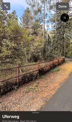 Bauland & Grundstück Bad Muskau direkt am Park Fürst Pückler – Straßenansicht Blick Norden