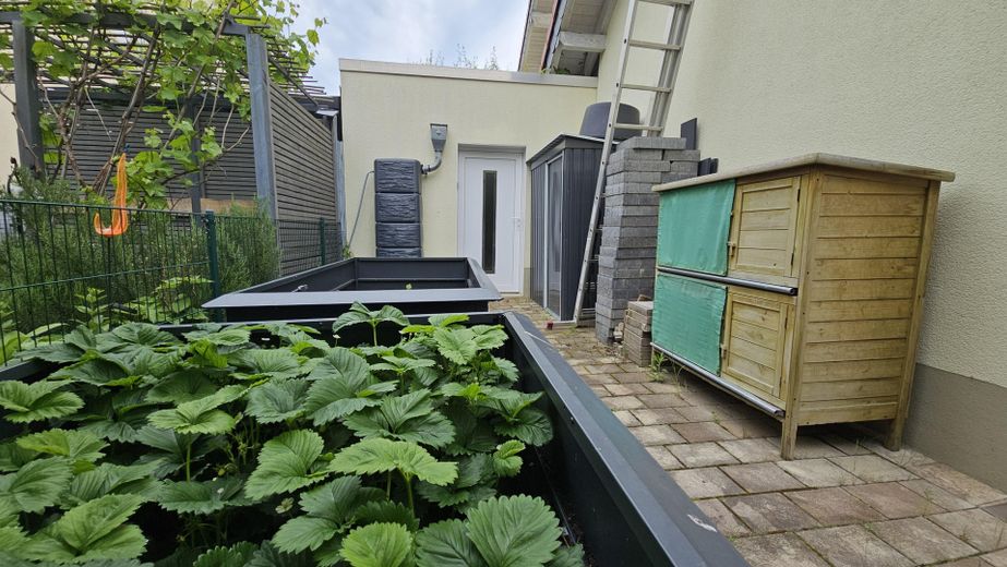 Garten-Teil Hausseite & Garage