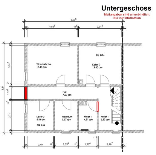 Grundriss Untergeschoss