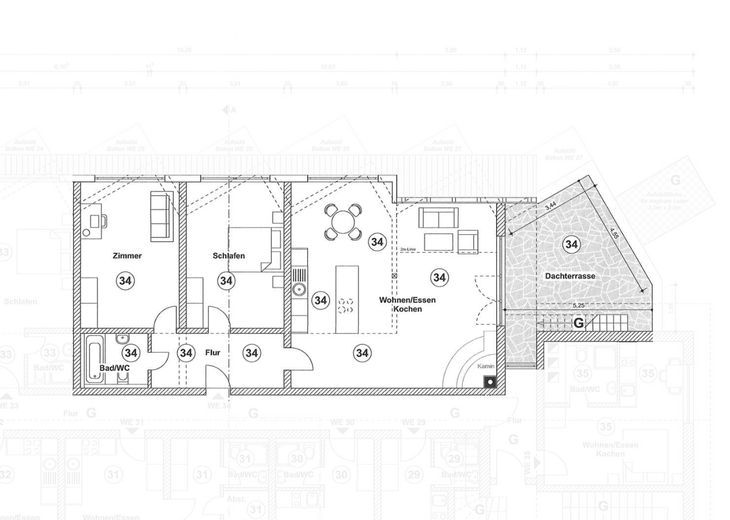 Hochwertige 3 Zimmer Wohnung mit großer Dachterasse inkl. EBK + Stellplatz - ab sofort verfügbar – Grundriss