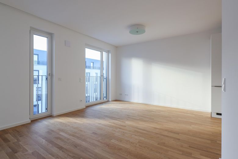 2 Zimmer Luxus Neubau - Einbauküche + Parkett - vom Eigentümer – Wohnzimmer
