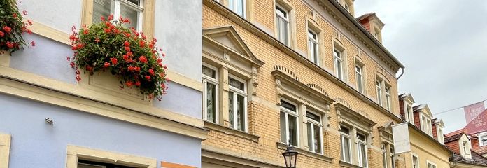 Gemütliche 2-Zimmer-Wohnung in Meißner Altstadt (mit Balkon) - frisch renoviert! – Hausansicht I