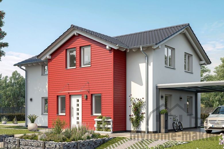 Neubau-Fertighaus - nachhaltiges, energieeffizientes Wohnen auf eigenem Grundstück in Stein – R71-112-G_EINGANG