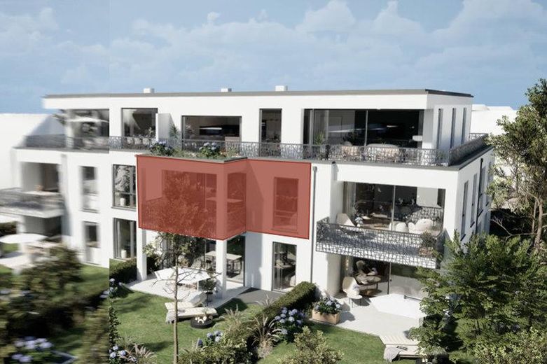 Erstbezug 2026: Helle 2-Zi.-Wohnung in ruhiger Villenlage – Balkon ins Grüne, hohe Decken, TG – Lage innerhalb des Hauses