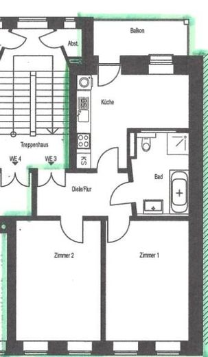 Neu sanierte 2-Zimmer-Wohnung mit Luxus-Einbauküche und Balkon – फोटो 22