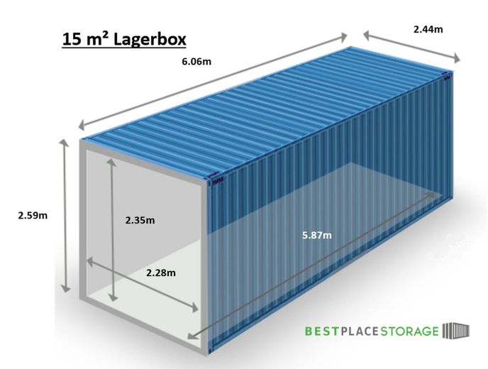 Container Masse 15 m²