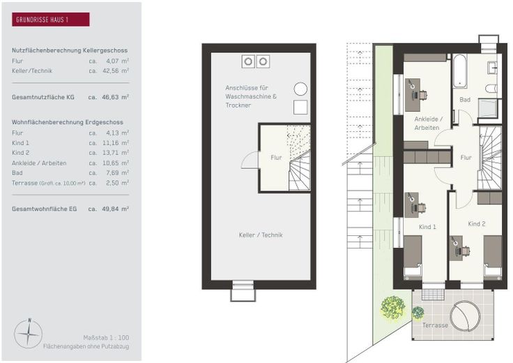 Grundrissübersicht Keller & EG