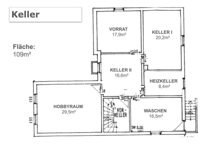 Grundriss Keller