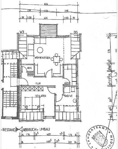 Mehrfamilienhaus - 5 Wohnungen u. 2 Garagen – WHG 5 Grundriss