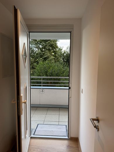 Kernsanierte 1-Zimmer-Wohnung mit Balkon, 47 m², 2. OG in Frankenthal – Blick aus Wohnungstüre