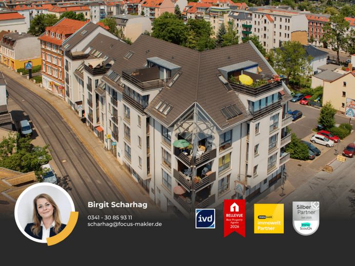 Leutzsch - schöne 2-Zimmer-Wohnung mit Balkon, Lift und Tiefgarage – Foto 1