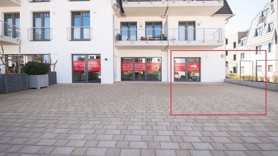 Schaufensterfront - Markierung