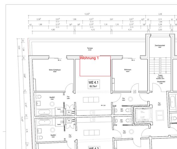 3 Zimmerwohnung mit Balkon in den Ferdinandshöfen – Wohnung 01