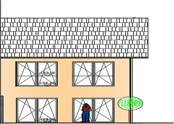Plan Gartenansicht