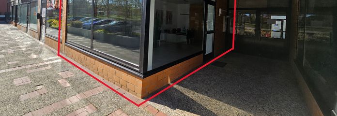 Schaufensterfront + Eingang