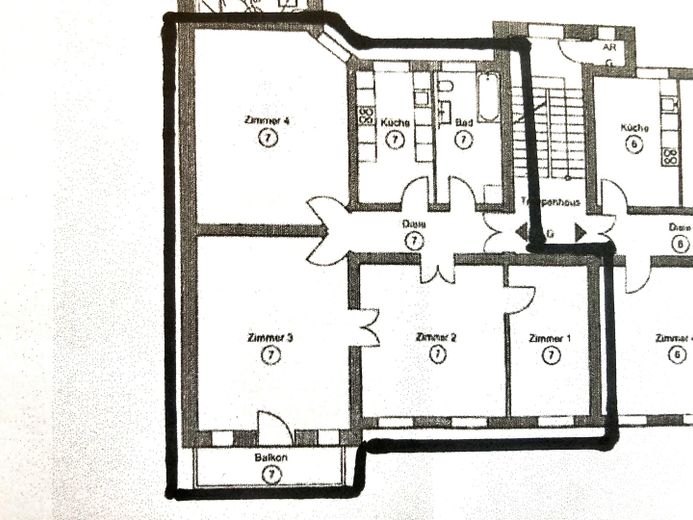 Nr. 7 im 1. OG, 130 qm Wfl.