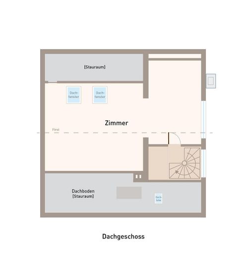 Reiheneckhaus 182 m² im Musikerviertel Hanau mit Garten, provisionsfrei – Grundriss DG