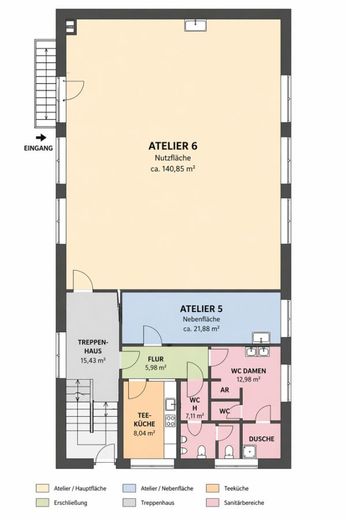 Atelier-/Schulungsflächen am UNESCO-Welterbe Zollverein - außergewöhnliche Gewerbefläche – Grundriss OG