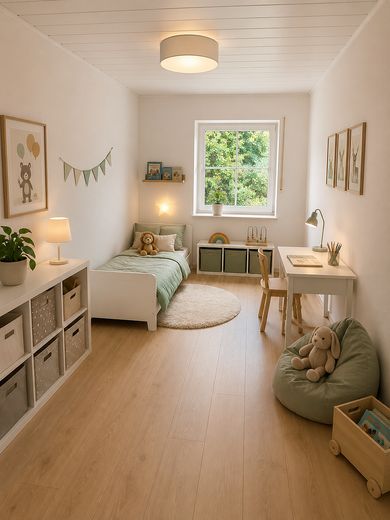 Gartenwohnung, wohnen fast wie im eigenen Haus - komplett renoviert – Bild ist mit KI erstellt