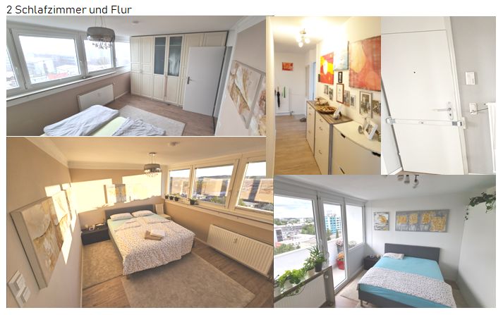 Wohnen auf Zeit: Möblierte 4-Zimmer-Wohnung mit Küche, Bad und Balkon – Foto 2