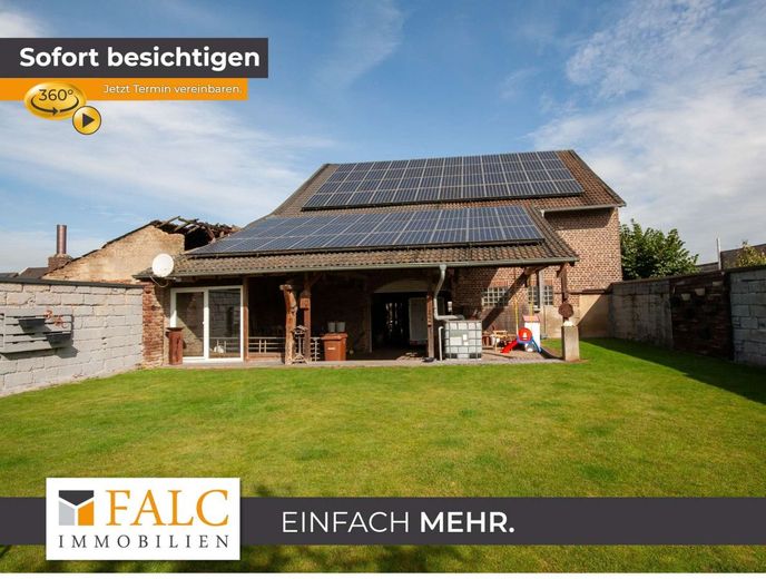 Haus war gestern - moderne Hofanlage ist heute. – Gartenansicht Scheune