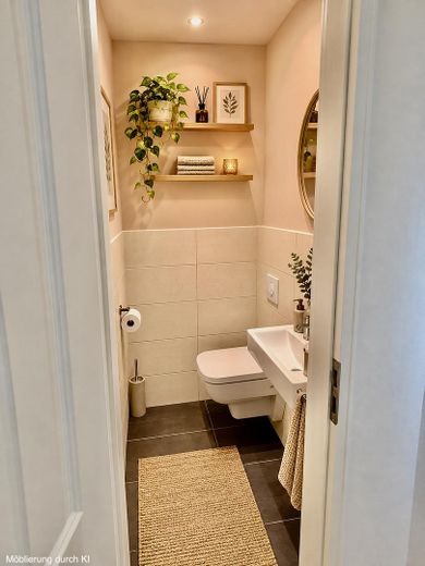 Zonder makelaarscourtage: Instapklaar droomappartement in een oud gebouw met 2 balkons en energie-efficiëntieklasse C in B-Friedrichshain – Gästetoilette