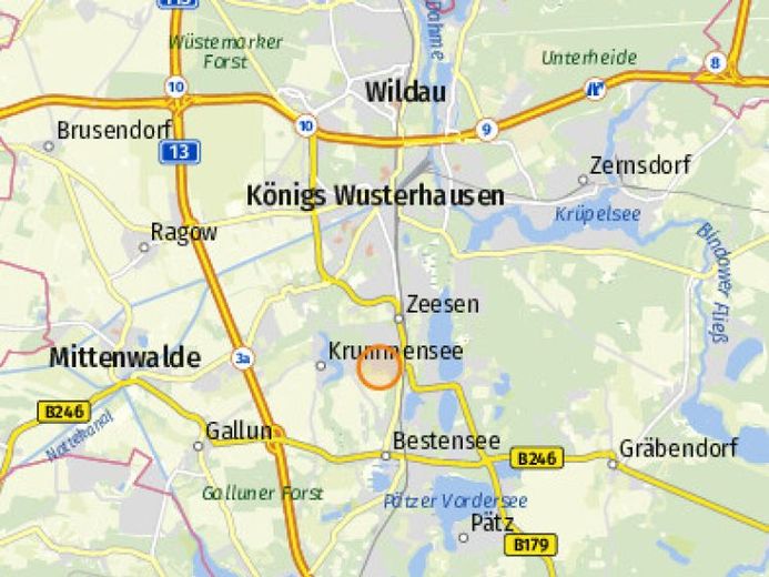 IMMOBERLIN.DE - Südwest-Ecklage! Erschlossenes Baugrundstück nahe Zeesener See – फोटो 1