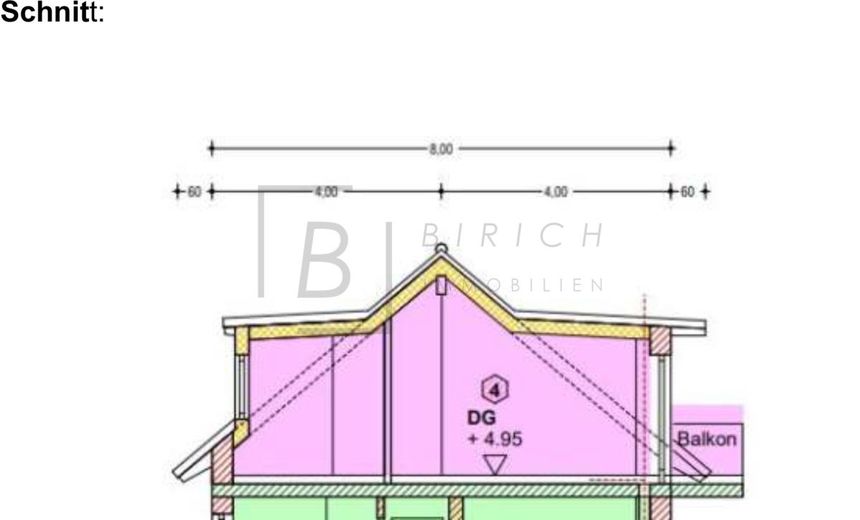 Idyllisches Wohnen im Dachgeschoss - Attraktive 2-Zimmer-Wohnung in Pfuhl – Schnitt DG