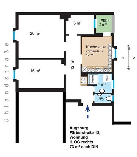 Grundriss Wohnung Färberstr13