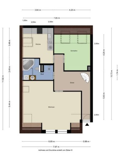 Helle 3-Zimmer-Maisonettewohnung in Top-Lage von Hürth Efferen – Grundriss 3. OG