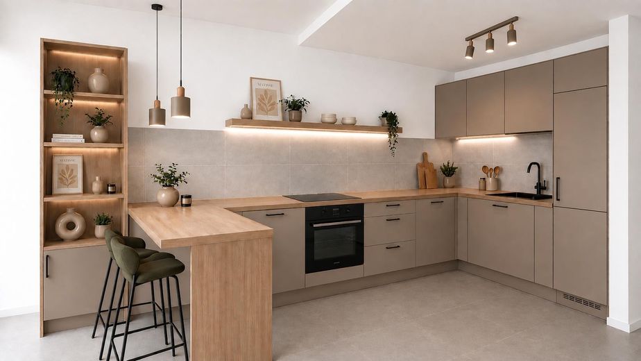 ERSTBEZUG - 3-Zimmer-Wohnung in bester Lage, Komfort und Ambiente im Neubau an der Klingenburg – Küche KI generiert