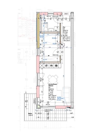 2 Zi. Grundriss Wohnung 7