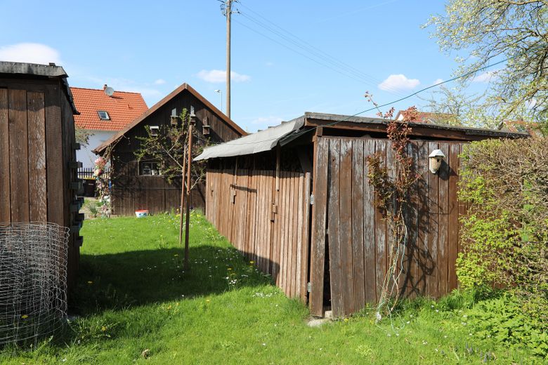 Garten aus Sicht Gartenhütte
